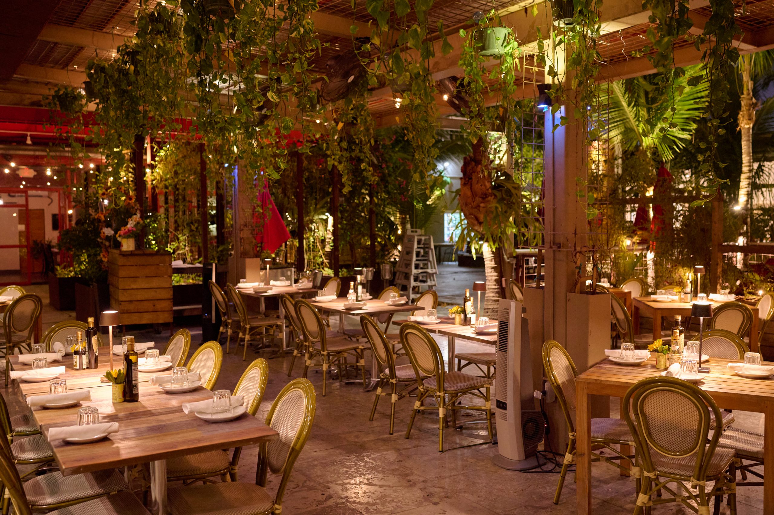 A captivating view of the interior of Ironside Pizza, a popular Miami pizza restaurant, with a warm and inviting atmosphere